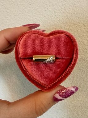 Vintage 14k gold electroplated CZ ring - size 5